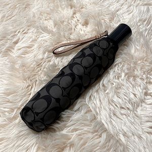 Coach Umbrella In Charcoal Signature
